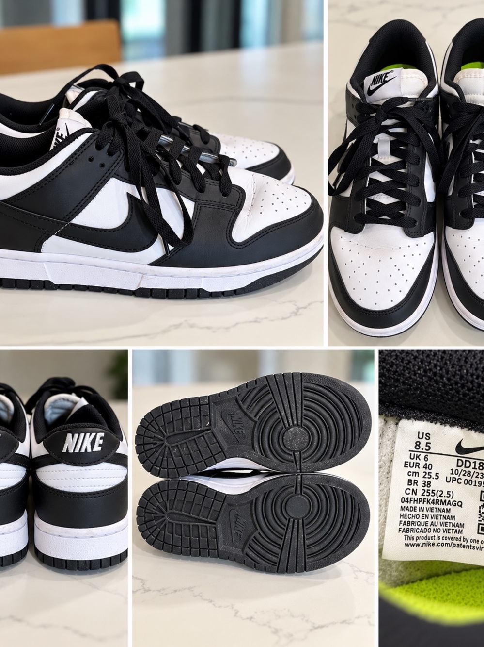 Nike Dunk Low Panda Black White | Women's 8.5